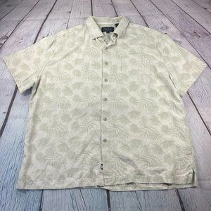 Nat Nast Luxury Original Mens Silk Blend Floral Hawaiian Short Sleeve Sz XL